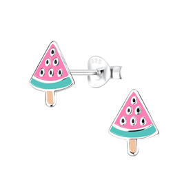 Wassermelonen Kinder Ohrringe 925 Silber