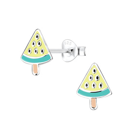 Wassermelonen Kinder Ohrringe 925 Silber
