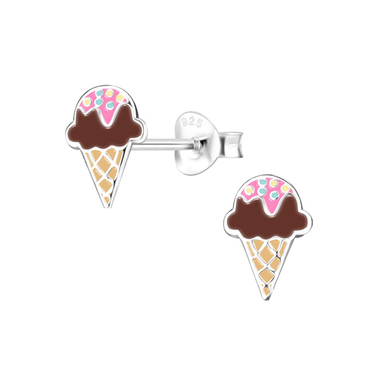 Eis Kinder Ohrringe 925 Silber