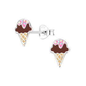 Eis Kinder Ohrringe 925 Silber