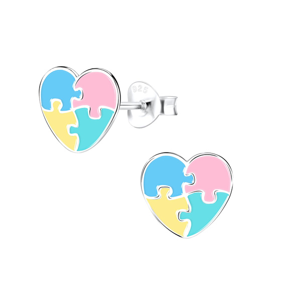 Herz Kinder Ohrringe 925 Silber