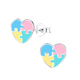 Herz Kinder Ohrringe 925 Silber