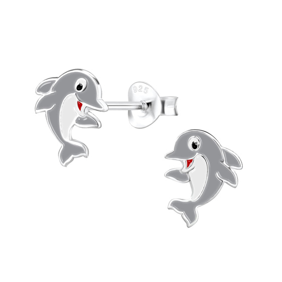 Delfin Kinder Ohrringe 925 Silber