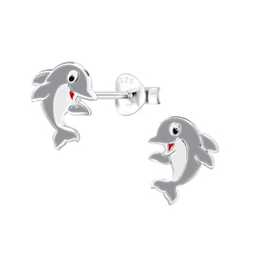 Delfin Kinder Ohrringe 925 Silber