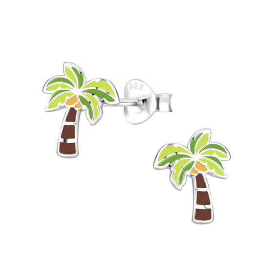 Palmen Kinder Ohrringe 925 Silber