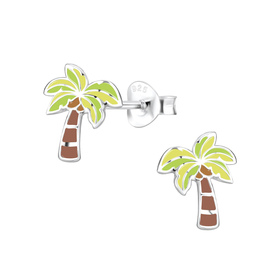 Palmen Kinder Ohrringe 925 Silber