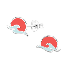 Sonnen Kinder Ohrringe 925 Silber