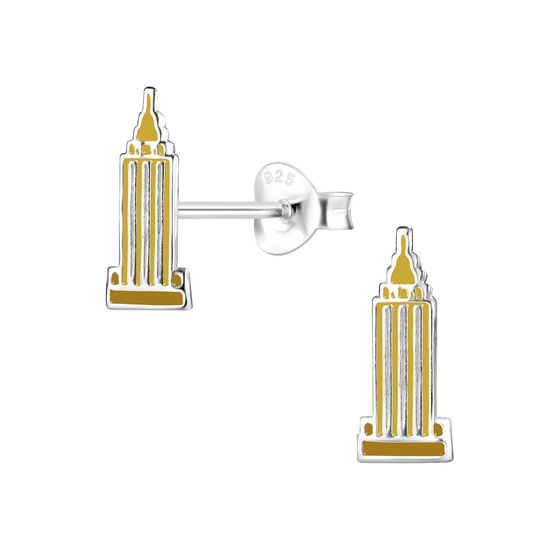 Empire State Building Kinder Ohrringe 925 Silber