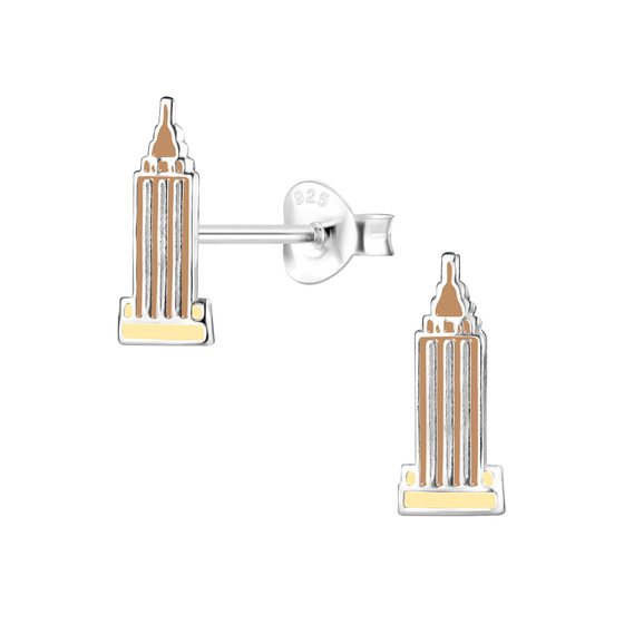 Empire State Building Kinder Ohrringe 925 Silber