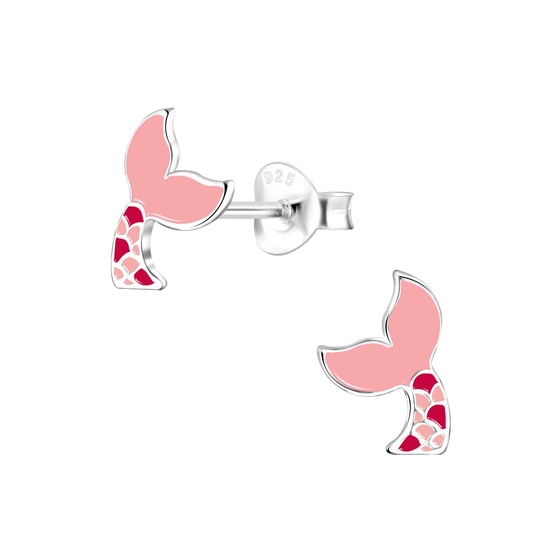 Meerjungfrauenschwanz Kinder Ohrringe 925 Silber