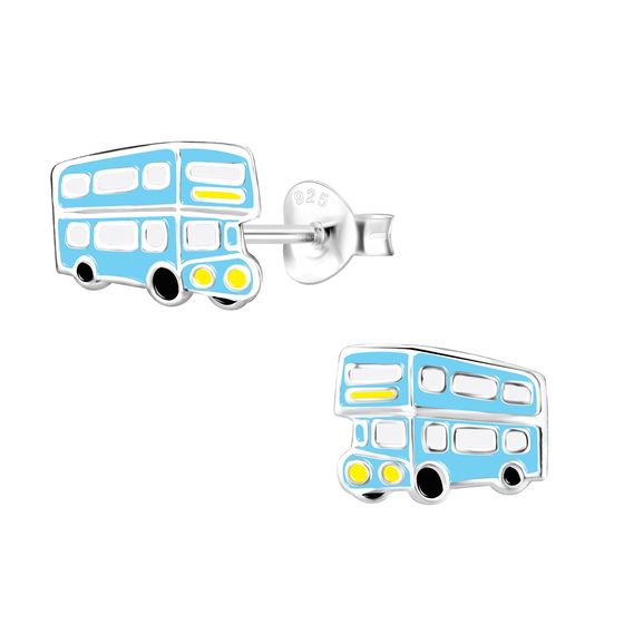London Bus Kinder Ohrringe 925 Silber
