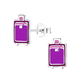 Reisekoffer Kinder Ohrringe 925 Silber