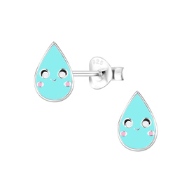 Tropfen Kinder Ohrringe 925 Silber