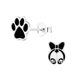 Hundeliebhaber Kinder Ohrringe 925 Silber