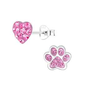 Hundeliebhaber Kinder Ohrringe 925 Silber