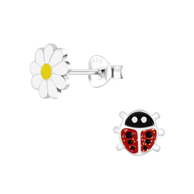 Marienk�fer Kinder Ohrringe 925 Silber
