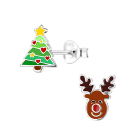 Weihnachten Kinder Ohrringe 925 Silber