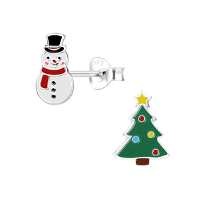 Weihnachten Kinder Ohrringe 925 Silber