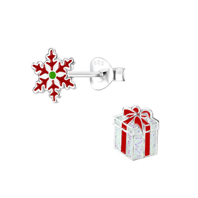 Weihnachten Kinder Ohrringe 925 Silber