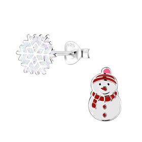Weihnachten Kinder Ohrringe 925 Silber