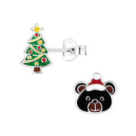 Weihnachten Kinder Ohrringe 925 Silber