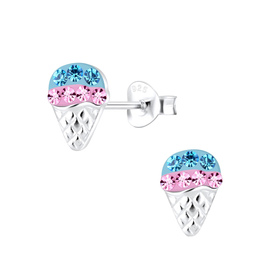 Eis Kinder Ohrringe 925 Silber