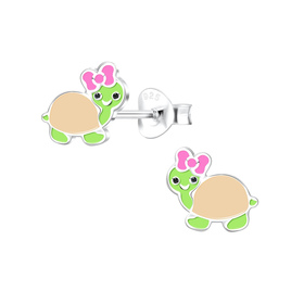 Schildkr�ten Kinder Ohrringe 925 Silber