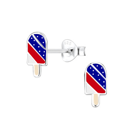 USA Eis Kinder Ohrringe 925 Silber