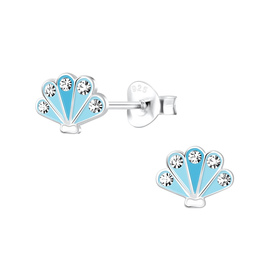 Muschel Kinder Ohrringe 925 Silber