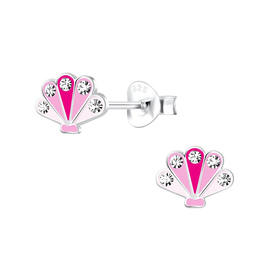 Muschel Kinder Ohrringe 925 Silber