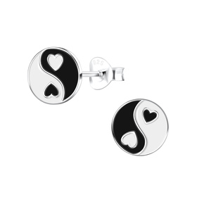 Yin Yang Kinder Ohrringe 925 Silber