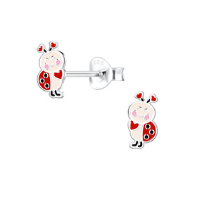 Marienk�fer Kinder Ohrringe 925 Silber