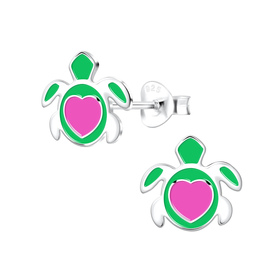 Schildkr�ten Kinder Ohrringe 925 Silber