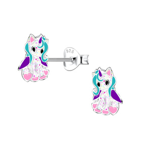 Einhorn Kinder Ohrringe 925 Silber