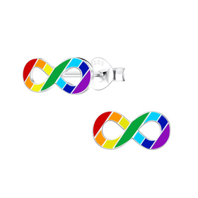 Infinity Kinder Ohrringe 925 Silber
