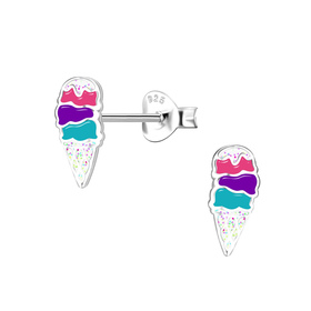 Eis Kinder Ohrringe 925 Silber