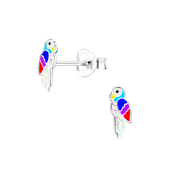 Papagei Kinder Ohrringe 925 Silber