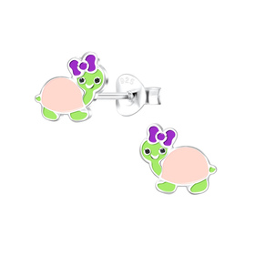 Schildkr�ten Kinder Ohrringe 925 Silber