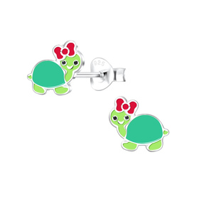 Schildkr�ten Kinder Ohrringe 925 Silber