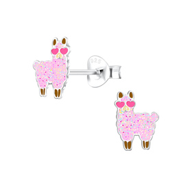 Lama Kinder Ohrringe 925 Silber