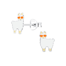 Lama Kinder Ohrringe 925 Silber