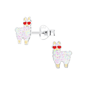 Lama Kinder Ohrringe 925 Silber
