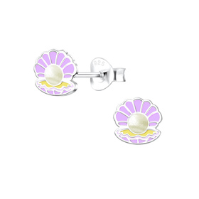 Muschel Kinder Ohrringe 925 Silber