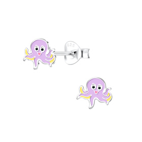 Oktopus Kinder Ohrringe 925 Silber