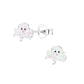 Oktopus Kinder Ohrringe 925 Silber