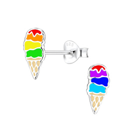 Eis Kinder Ohrringe 925 Silber