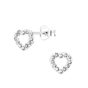 Herz Kinder Ohrringe 925 Silber