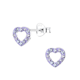 Herz Kinder Ohrringe 925 Silber