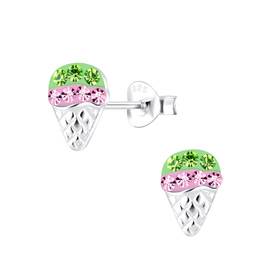 Eis Kinder Ohrringe 925 Silber