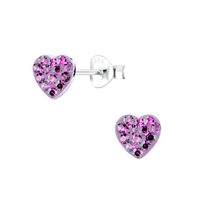 Herz Kinder Ohrringe 925 Silber